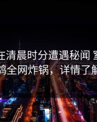 当事人在清晨时分遭遇秘闻 窒息，电鸽全网炸锅，详情了解